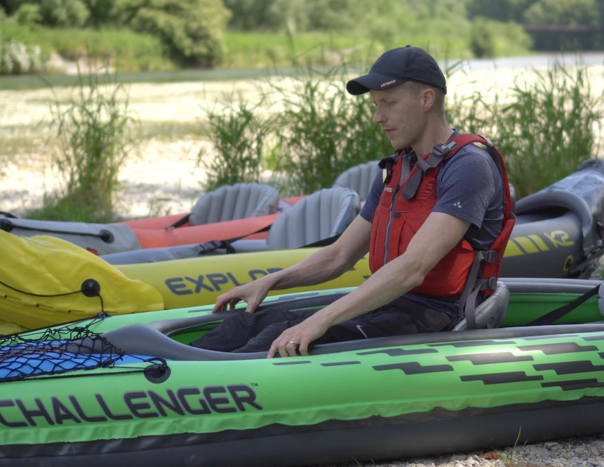 intex challenger k2 beinfreiheit vorne test