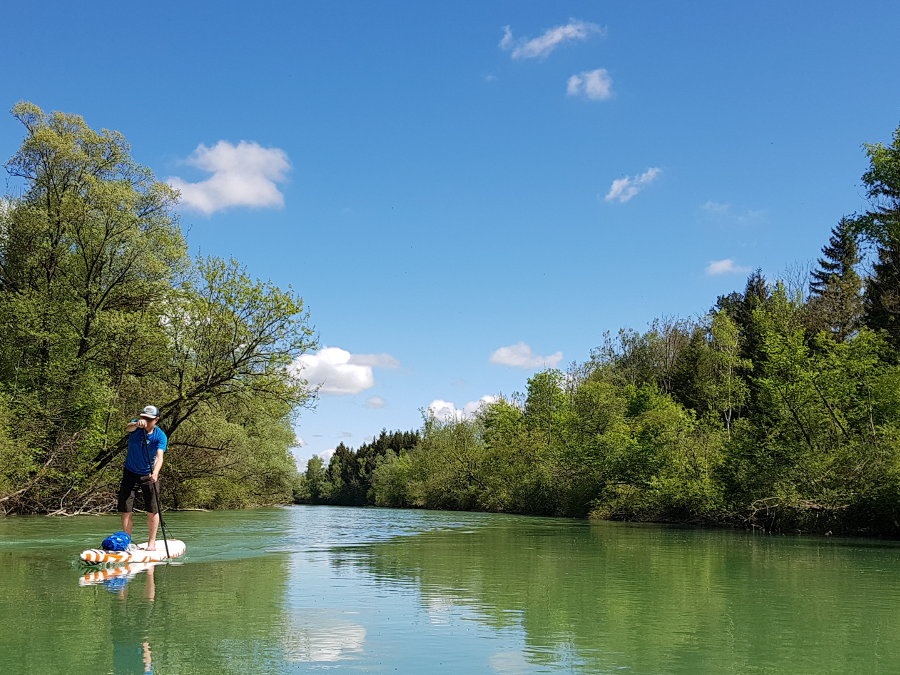 stand up paddling isar