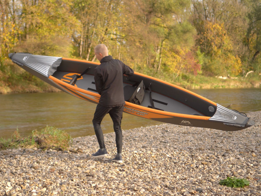 aqua marina tomahawk alleine zu wasser transportieren