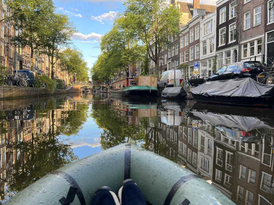 amsterdam paddeln bloemgrachtbuurt